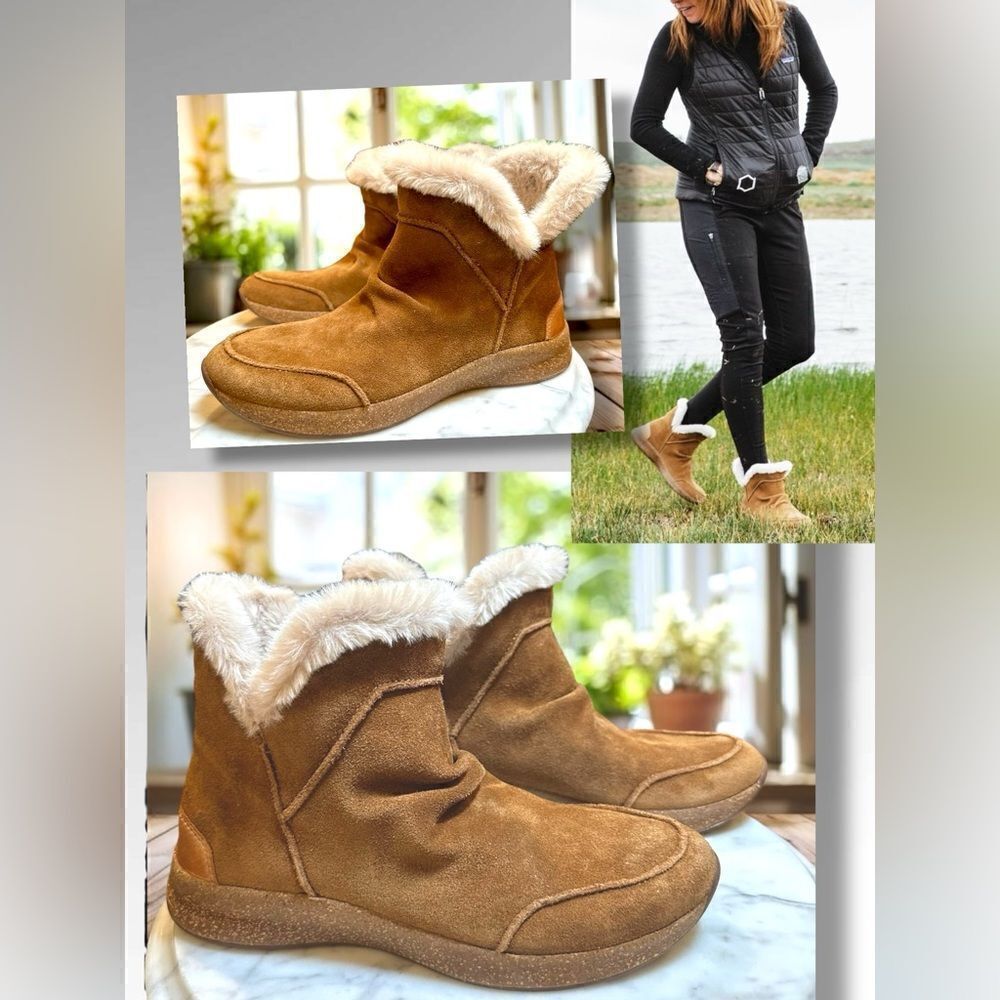 TAOS Future Mid Water Resistant Suede Leather pull-on Bootie Boot Size 7